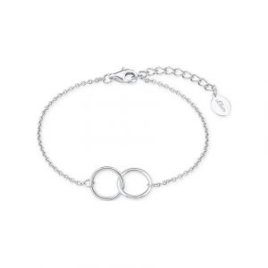 s.Oliver Bracelet, Bijoux de Bras, 16 + 3 cm, Argent, Livré dans Une Boîte Cadeau de Bijoux, 2017138