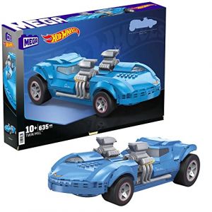 Hot Wheels Jeu De Construction Voiture Grand Format De 635 Pièces Twin Mill, avec Détails Intérieurs, Moteur Et Toit Amovibles, Cockpit Qui S'Ouvre, À Collectionner, Jouet Adultes, HKV07