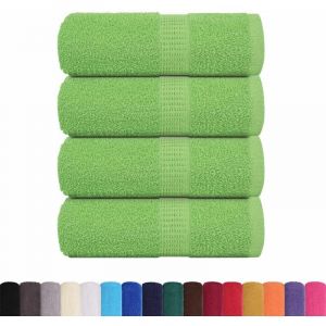VidaXL Serviettes De Visage 4 Pcs Vert Pomme 30x30 Cm 100% Coton