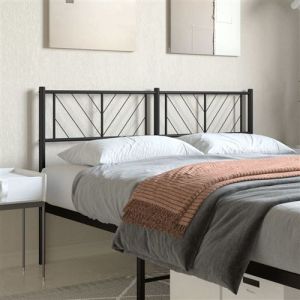 VidaXL Tête de lit métal noir 140 cm