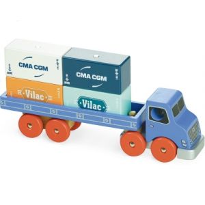 Image de Vilac Jouet en bois Camion Porte Containers ity - Jouets en bois