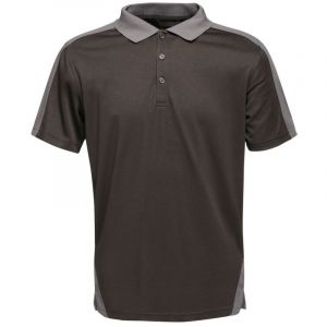 Regatta Polo CONTRAST QUICK WICKING Noir / Gris L Professional