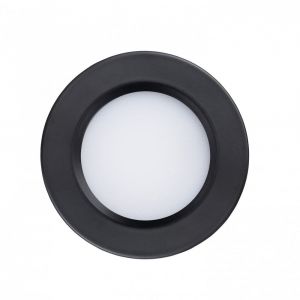 Image de Spot LED Encastrable Noir 55mm Compact 3W DC12V &Eacute;quivalent 25W - Blanc Chaud 3000K
