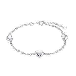 Amor Armband für Mädchen, 925 Sterling Silber | Herz Armbänder & Armreife 1 ct Damen (29.99 € / 1 ct)