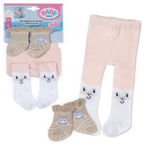 BABY born Collants et Chaussettes dans différentes Combinaisons de Couleurs pour poupées de 43 cm