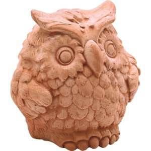 Antico Mestiere Hibou en terre cuite claire
