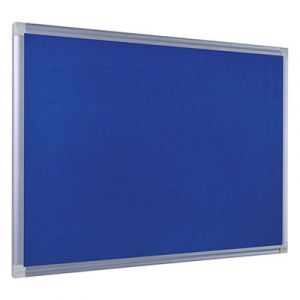 Image de Bi-office Tableau en feutrine Maya New Generation - cadre en aluminium - bleu - 1 200 x 900 mm