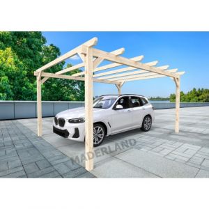 Carport en bois lamellé-collé Rouen 600 x 400 cm - Maderland