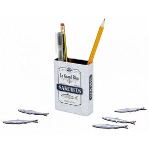 Balvi Scuba Gifts Porte-crayon Magnétique Sardines 5 Aimants One Size