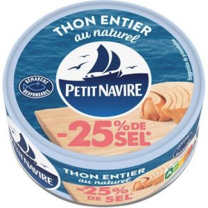 Petit Navire Thon entier naturel -25% sel