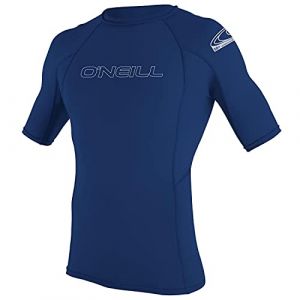 O'Neill WETSUITS Basic Skins T-Shirt À Manches Courtes pour Homme Débardeur Anti-irritations, Bleu Marine, XL