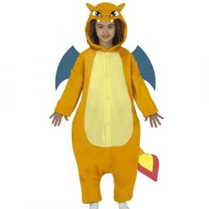 Déguisement dragon kigurumimi orange enfant - 10/12 ans - orange - générique 77879