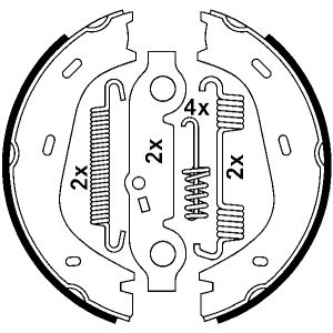 ATE Jeu de mâchoires de frein MERCEDES-BENZ SERIE 123 (03.0137-0128.2)