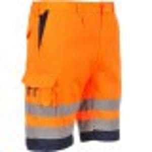 Portwest Bermuda haute visibilité HiVis Poly-coton Orange/Marine M