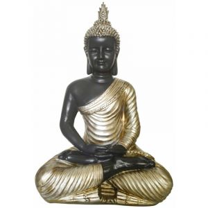 Image de Dkd Home Decor - Figurine D&eacute;corative Dor&eacute; Buda R&eacute;sine (31 x 22 x 49 cm)