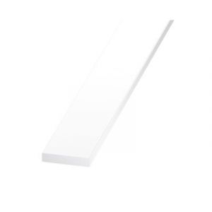 Profilé plat pvc blanc 1 barre(s) de 2 mètre(s) linéaire profilé plat 40 x 3 mm - pvc blanc - cqfd