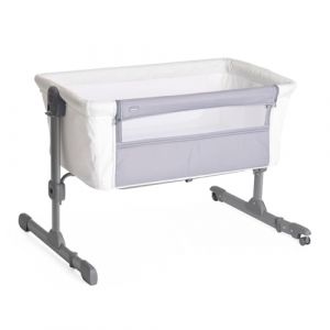 Chicco Next2Me Essential Berceau pour nouveau-né, supportable, compatible avec plusieurs lits, hauteur réglable, inclinaison, bonne circulation de l'air, matelas et sac inclus, blanc