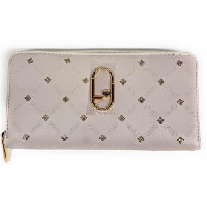 Liu Jo Portefeuille grand format avec logo et pierres Jaune