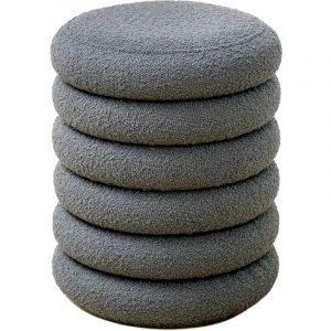 Blossom xs Pouf avec espace de rangement Pouf Ottomane Coussin Boucle gris - Svita