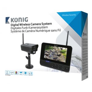 Image de König SAS-TRANS60 - Système de caméra numérique sans fil 2,4 GHz avec moniteur