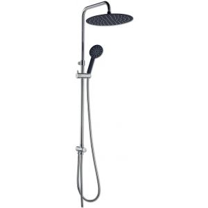 Essebagno Essesmart 2 colonne de douche chromée et noire sans mitigeur