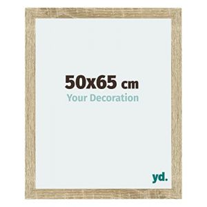 Your Decoration - 50x65 cm - Cadres Photo en mdf Avec Verre acrylique - Anti-Reflet - Excellente Qualité - Chêne Sonoma - Cadre Decoration Murale