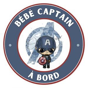 Autocollant Bébé à Bord - Bébé Captain America