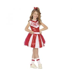 Guirca D&eacute;guisement De Pom-Pom Girl Rouge &Agrave; Sequins Fille (5-6 Ans)