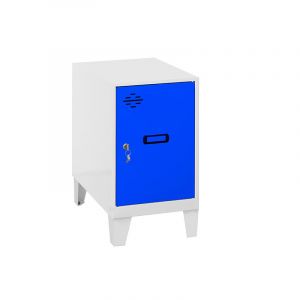 Mini casier avec pieds 30 cm blanc et bleu Simonlocker Simonrack