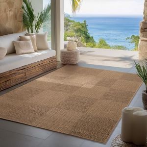 Carpettex Tapis dintérieur et dextérieur  robuste salon cuisine terrasse jardin et balcon 280x370 cm