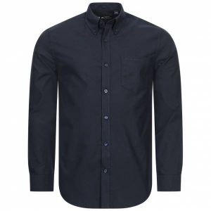 Ben Sherman Oxford Hommes Chemise à manches longues 0077857-DARKNAVY