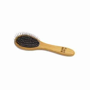 Brosse de Toilettage Bambou "Picots Perles" 19cm Naturel Prix