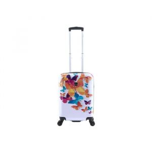 Bagage &agrave; Main - Saxoline - Valise de voyage / Valise / Bagage / Trolley - 55 cm (Petite) - Butterfly Fun Imprim&eacute;