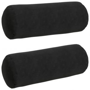 VidaXL Coussins D'accent 2 Pcs Noir &Oslash; 25 X 70 Cm