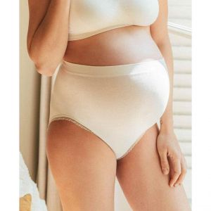 Image de Cache Coeur Culotte de grossesse Blanc