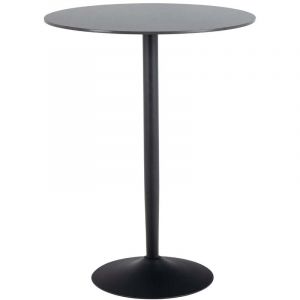 Hellin Malta table de bar Ø80cm céramique noir.