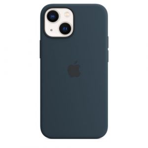 Apple Coque iPhone 13 mini Silicone bleu nuit