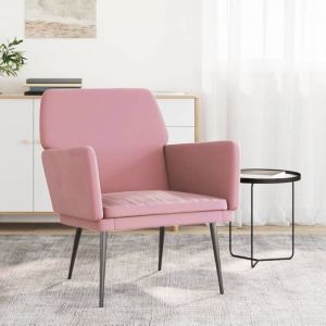 VidaXL 351375 Fauteuil Rose 62x79x79 cm Velours