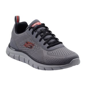 Skechers Homme Track Leshur Basket, Anthracite/Orange, 42 EU