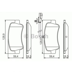 Bosch 4 plaquettes de frein 0986494500