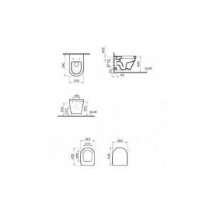 Geberit Pack WC Bâti-support extra-plat UP720 + WC suspendu Vitra integra + Abattant softclose + Plaque chrome (SLIM-Integra-N)