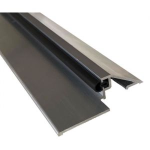 Seuil de porte pmr (Norme Handicap) aluminium avec joint et découpe d'angles (Brut, 730mm) Homewell