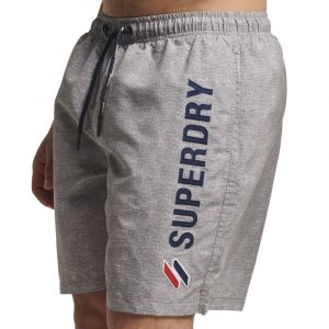 Superdry Short De Bain Code Applque 19inch S Silver Grey Grit