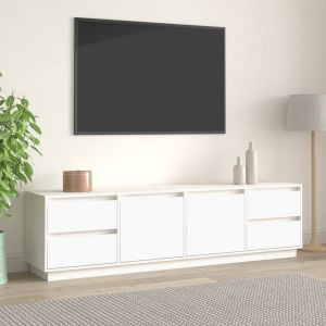 VidaXL Meuble TV Blanc 176x37x47,5 cm Bois de pin massif
