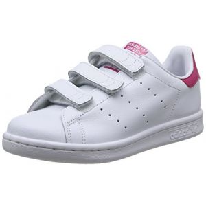 Adidas Stan Smith vl cuir Enfant-31-Blanc + Rose
