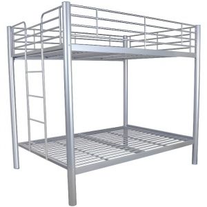 Lit superposé 4 places 2+2 colosse gris 140x190 cm sommier inclus