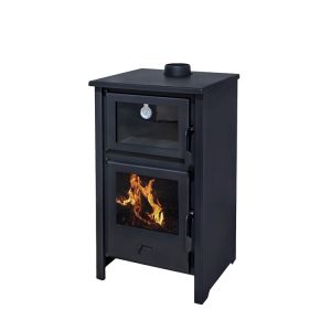 Eider Biomasa Poêle à bois - modèle QUARTZ - 9,7 kW - juqsu'à 210 m³ - H.89 x l.47 x P.52 cm - Classe énergétique A