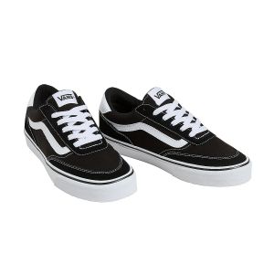 Vans Homme Brooklyn Ls Basket, Toile en Daim Noir et Blanc, 40 EU
