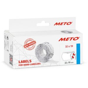 Meto Étiquettes de prix pré-imprimées « A consommer de préférence avant le » (32 x 19 mm, 2 lignes, 5000 étiquettes de prix, blanches, permanentes)