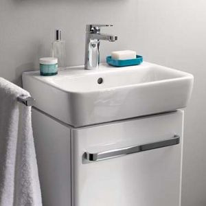 Geberit Renova lave-main 45cm 1 trou pour robinet avec trop-plein blanc - Blanc